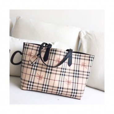 Burberry 2019 Reversible Tote Shoulder Shopper Bag, 45cm - 버버리 2019 리버서블 토트 숄더 쇼퍼백,BURB00223,45cm,블랙
