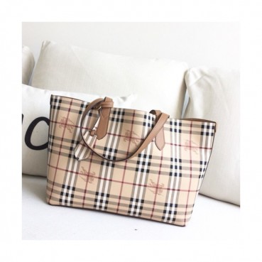 Burberry 2019 Reversible Tote Shoulder Shopper Bag, 45cm - 버버리 2019 리버서블 토트 숄더 쇼퍼백,BURB00222,45cm,연브라운
