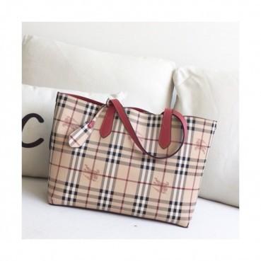 Burberry 2019 Reversible Tote Shoulder Shopper Bag, 45cm - 버버리 2019 리버서블 토트 숄더 쇼퍼백,BURB00220,45cm,진핑크