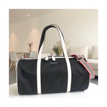 Burberry 2019 Canvas Tote Shoulder Bag, 46cm - 버버리 2019 캔버스 남여공용 토트 숄더 여행가방,BURB0151 ,46cm,블랙