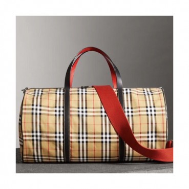 Burberry 2019 Canvas Tote Shoulder Bag, 53cm - 버버리 2019 캔버스 남여공용 토트 숄더 여행가방,BURB0149 ,53 cm,브라운