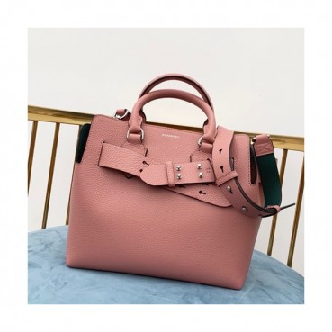 [럭셔리]Burberry 2019 Leather Tote Shoulder Bag, 28cm - 버버리 2019 레더 토트 숄더백,BURB0144,28cm,핑크