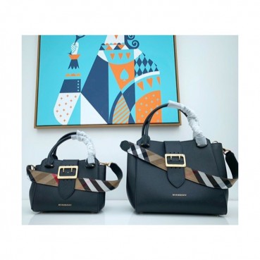 [모던&시크]Burberry 2019 Leather Buckle Tote Shoulder Bag, 24/30cm - 버버리 2019 레더 버클 토트 숄더백,BURB0101,24/30cm,블랙