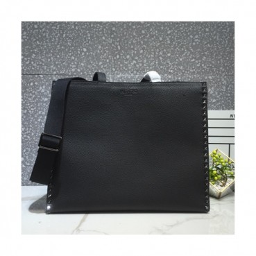 Valentino 2019 Leather Tote Shoudler Shopper Bag,40CM - 발렌티노 2019 레더 토트 숄더 쇼퍼백,VTB0494,40CM,블랙