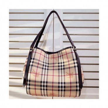 Burberry 2019 Tote Shoulder Shopper Bag, 26cm - 버버리 2019 토트 숄더 쇼퍼백,BURB0083,26cm,블랙+베이지