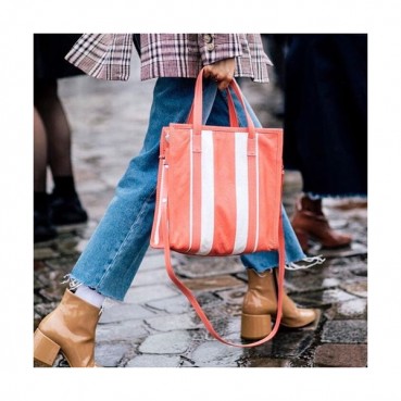 Balenciaga 2019 Bazar Leather Tote Shoulder Shopper Bag,22CM - 발렌시아가 2019 바자르 레더 남여공용 토트 숄더 쇼퍼백,BGB0225,22CM,코랄핑크