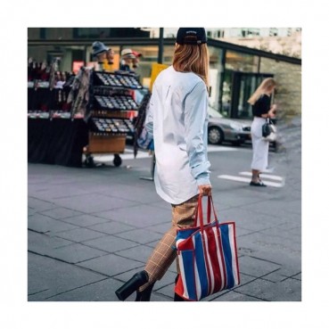 Balenciaga 2019 Bazar Leather Tote Shoulder Shopper Bag,22/37CM - 발렌시아가 2019 바자르 레더 남여공용 토트 숄더 쇼퍼백,BGB0223,22/37CM,레드 