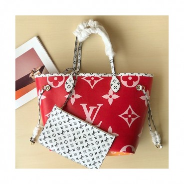 Louis Vuitton 2019 Never Full Tote Shoulder Shopper Bag,32cm - 루이비통 2019 네버풀 토트 숄더 쇼퍼백 M41177,LOUB1156 ,32cm,레드+핑크