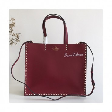 Valentino 2019 Leather Rockstud Tote Shoudler Bag,37CM - 발렌티노 2019 레더 락스터드 토트 숄더백, 0978