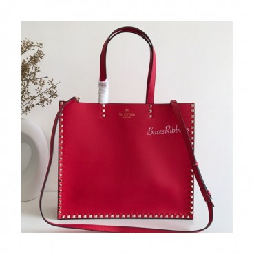 Valentino 2019 Leather Rockstud Tote Shoudler Bag,37CM - 발렌티노 2019 레더 락스터드 토트 숄더백, 0978