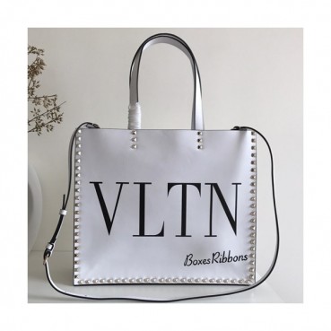 Valentino 2019 Leather VLTN Rockstud Tote Shoudler Bag,37CM - 발렌티노 2019 레더 VLTN 락스터드 토트 숄더백, 0978
