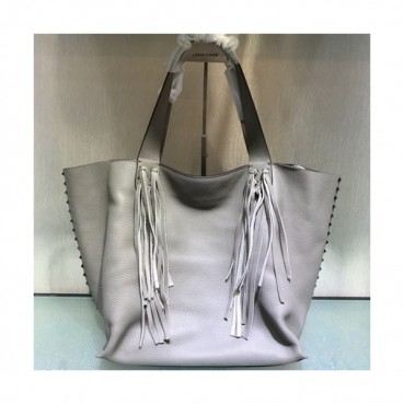 Valentino 2019 Leather Tassel Tote Shoulder Shopper Bag,33CM - 발렌티노 2019 레더 태슬 토트 숄더 쇼퍼백,VTB0181,33CM,그레이