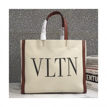 [실용성 200%]Valentino 2019 Canvas Tote Shopper Bag,37CM - 발렌티노 2019 캔버스 토트 쇼퍼백,VTB0140,37CM,아이보리