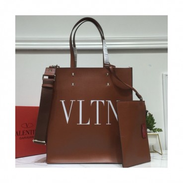 Valentino 2019 Leather Tote Shoudler Shopper Bag,35.5CM - 발렌티노 2019 레더 토트 숄더 쇼퍼백,VTB0133,35.5CM,브라운