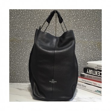 Valentino 2019 Leather Rockstud Bucket Tote Shoudler Bag - 발렌티노 2019 레더 락스터드 버킷 토트 숄더백,VTB0098,블랙
