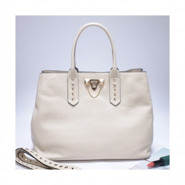 Valentino 2019 Leather Rockstud Tote Shoudler Bag,35CM - 발렌티노 2019 레더 락스터드 토트 숄더백,VTB0095,35CM,화이트