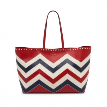 Valentino 2019 Leather Rockstud Tote Shoudler Shopper Bag,48CM - 발렌티노 2019 레더 락스터드 토트 숄더 쇼퍼백,VTB0052,48CM,레드