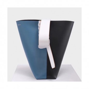 Celine Leather Two-tone Bucket Tote Bag,37CM 