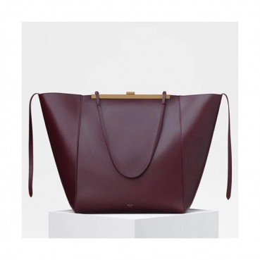 Celine Cabas Clasp Leather Tote Bag,30CM - 셀린느 카바스 클래스프 레더 토트백 ,90056