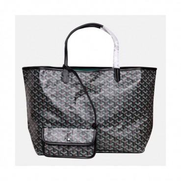 Goyard Leather Reversible Tote Shopper Bag - 고야드 레더 리버서블 토트 쇼퍼백,GYB0106,그린+블랙