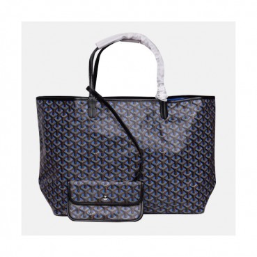 Goyard Leather Reversible Tote Shopper Bag - 고야드 레더 리버서블 토트 쇼퍼백,GYB0104,블루+블랙