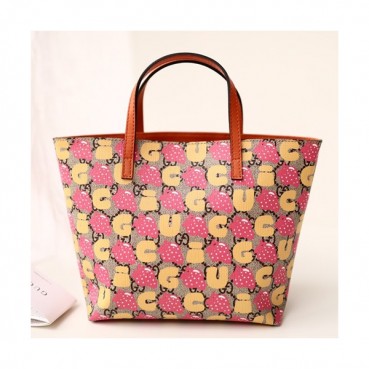 Gucci 2019 Supreme Mini Tote Bag,21CM - 구찌 2019 수프림 여성용 토트백 410812,GUB0503,21CM,오렌지