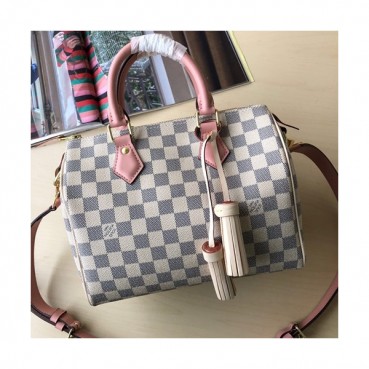 Louis Vuitton Speedy PVC Tote Shoulder Bag,25cm - 루이비통 스피디 PVC 토트 숄더백 ,LOUB1026 ,25cm,화이트