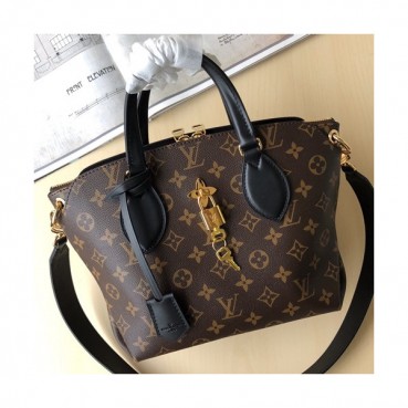 Louis Vuitton Monogram Flower Zipped Tote Shoulder Bag,29cm - 루이비통 모노그램 플라워 지퍼 토트 숄더백  M44359,LOUB1022,29cm,브라운+블랙