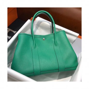 Hermes Garden Party Leather Tote Bag,36cm - 에르메스 가든파티 레더 여성용 토트백 HERB0645, 36cm,그린