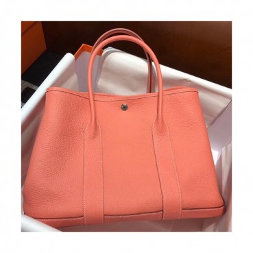 Hermes Garden Party Leather Tote Bag,36cm - 에르메스 가든파티 레더 여성용 토트백 HERB0642, 36cm,오렌지
