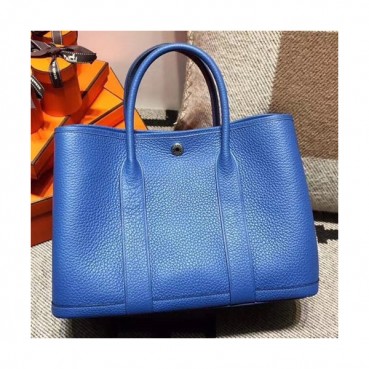 Hermes Garden Party TC Leather Tote Bag ,30cm - 에르메스 가든파티 TC 레더 여성용 토트백 HERB0595,30cm,블루