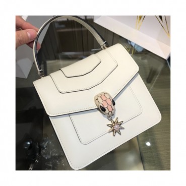 Bvlgari Serpenti Forever Tote Shoulder Bag,18CM - 불가리 세르펜티 포에버 토트 숄더백,BVLB0086,18cm,화이트