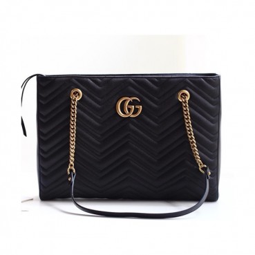 Gucci Marmont Matlase Tote Shoulder Bag,38.5CM - 구찌 마몬트 마틀라세 토트 숄더백 524578,GUB0452,38.5cm,블랙