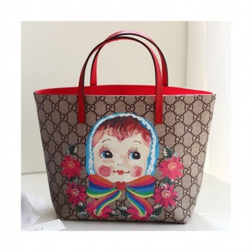 Gucci Supreme Mini Tote Bag,21CM - 구찌 수프림 여성용 토트백 410812,GUB0360,21CM,브라운