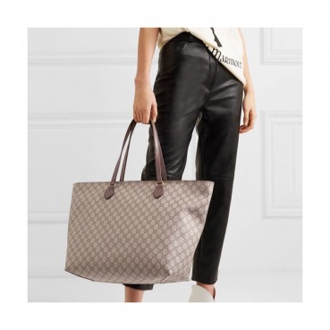 Gucci Ophidia Supreme Women Tote Shoulder Shopper Bag,38.5CM - 구찌 오피디아 수프림 여성용 토트 숄더 쇼퍼백 547974,GUB0322,38.5CM,브라운