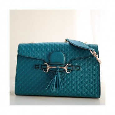 Gucci Microssima Emily Leather Chain Tote Bag,30CM - 구찌 마이크로시마 에밀리 레더 체인 크로스백 449635 ,GUB0275,30cm,블루