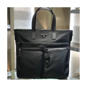 Prada 2019 Mens Tote Bag,36CM - 프라다 2019 남성용 토트백,2VG860, 36cm,블랙