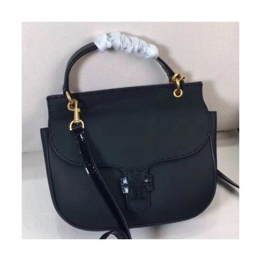 Tory Burch Mcgraw  Satchel Leather Tote Shoulder Bag,25.5cm - 토리버치 맥그로우 사첼 레더 토트 숄더백 TBB0182,25.5cm,블랙