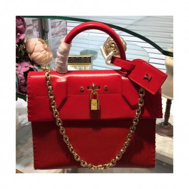 Louis Vuitton Pochette City Steamer Tote Shoulder Bag,25cm - 루이비통 포쉐트 시티 스티머 토트 숄더백  M54923,LOUB0980,25cm,레드