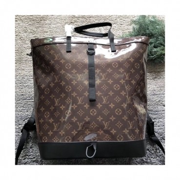 Louis Viutton Monogram Titanium Zip Tote Back Pack ,41cm - 루이비통 모노그램 티타늄 남성용 지퍼 토트 백팩 ,M43887,LOUB0947,41cm,브라운