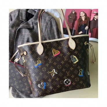Louis Vuitton 2019 Never Full Monogram Tote Shoulder Shopper Bag,32cm - 루이비통 2019 네버풀 모노그램 토트 숄더 쇼퍼백 M44364,LOUB0924 ,32cm,브라운