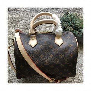 Louis Vuitton Speedy MonogramTote Shoulder Bag,25cm - 루이비통 스피디 모노그램 토트 숄더백 M41113,LOUB0889 ,25cm,브라운