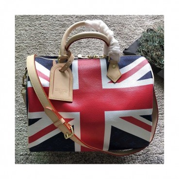 Louis Vuitton Speedy Tote Shoulder Bag,30cm - 루이비통 스피디 토트 숄더백 M43892,LOUB0859 ,30cm,블루+레드