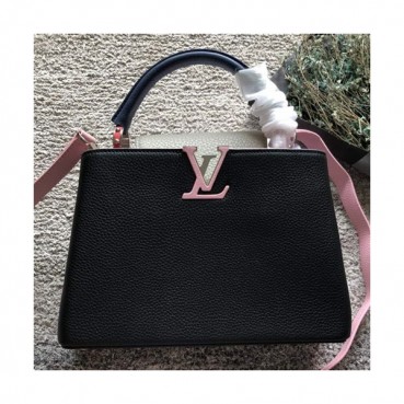 Louis Vuitton Capucines Tote Shoulder Bag,27cm- 루이비통 카푸신 토트 숄더백  M94517 ,LOUB0810,27cm,블랙+연그레이(핑크)
