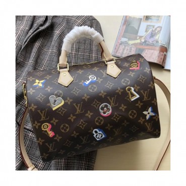 Louis Vuitton Speedy Tote Shoulder Bag,30cm - 루이비통 스피디 토트 숄더백 M44365,LOUB0696 ,30cm,브라운