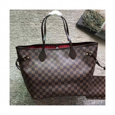 Louis Vuitton Never Full Monogram Tote Shoulder Shopper Bag,32/40cm - 루이비통 네버풀 모노그램 토트 숄더 쇼퍼백 M40995,LOUB0561 ,32/40cm,브라운+레드