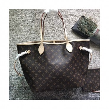 Louis Vuitton Never Full Monogram Tote Shoulder Shopper Bag,32/40cm - 루이비통 네버풀 모노그램 토트 숄더 쇼퍼백 M40995,LOUB0558 ,32/40cm,브라운+다크베이지