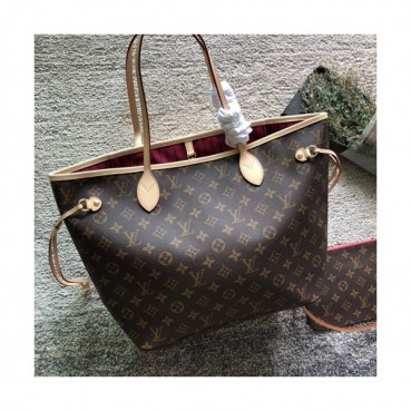 Louis Vuitton Never Full Monogram Tote Shoulder Shopper Bag,32/40cm - 루이비통 네버풀 모노그램 토트 숄더 쇼퍼백 M40995,LOUB0557 ,32/40cm,브라운+진핑크