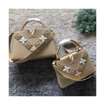 [커스텀급]Louis Vuitton Capucines Flower Smile Tote Shoulder Bag,27/31.5cm - 루이비통 카푸신 플라워 스마일 토트 숄더백  M51384,LOUB0535 ,27/31.5cm,베이지