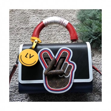 Louis Vuitton Epi Twist Tote Shoulder Bag,23cm - 루이비통 에삐 트위스트 토트 숄더백 M52514,LOUB0506,23cm,블랙+네이비